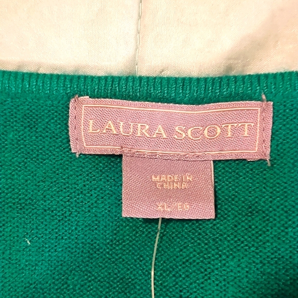 Laura Scott Green Acrylic Holiday Sweater XL - Picture 7 of 7